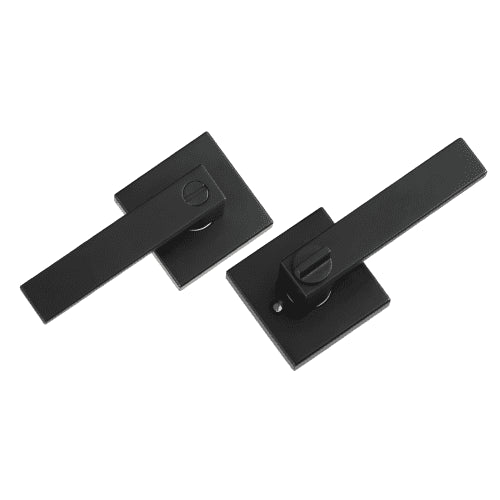 Privacy Door Handle 10 Pack Matte Black Door Lever Left or Right Handing