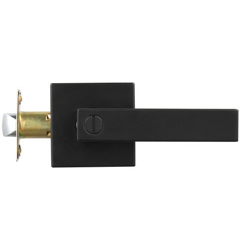 Privacy Door Handle 1 Pack Matte Black Door Lever Left or Right Handing