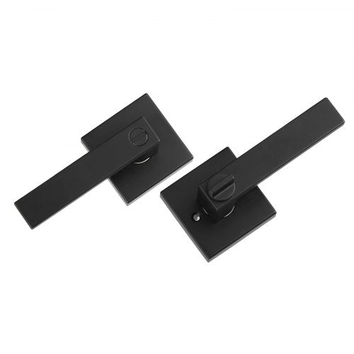Privacy Door Handle 1 Pack Matte Black Door Lever Left or Right Handing