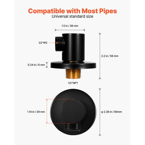 Wall Mounted Supply Elbow Wall Supply Elbow with ORing Flange Tapered