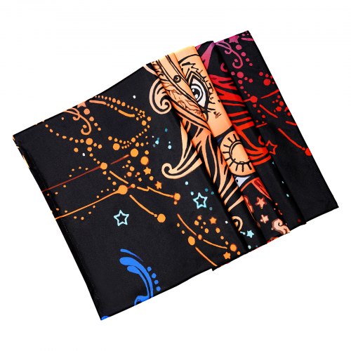 Sun and Moon Tapestry Psychedelic Mystic Floral Aesthetic Wall Tapestry