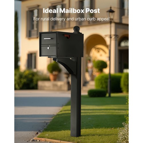 Mailbox Post 56 x 4 x 4 Inches Aluminum InGround Mounting Mail Box Stand