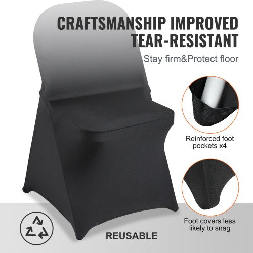 Stretch Spandex Folding Chair Covers Universal Fitted Chair Cover