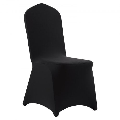 100 Pcs Black Chair Covers Polyester Spandex Chair Cover Stretch