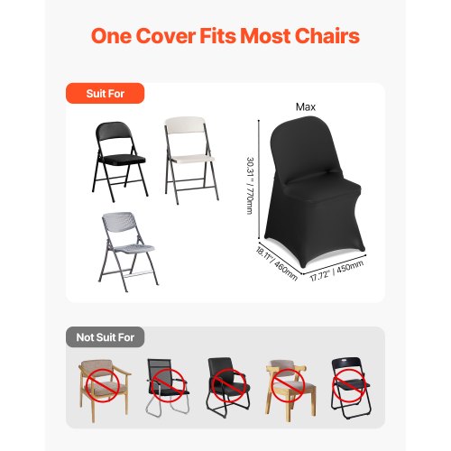150 Pcs Black Chair Covers Polyester Spandex Cover Stretch Slipcovers For 46 2