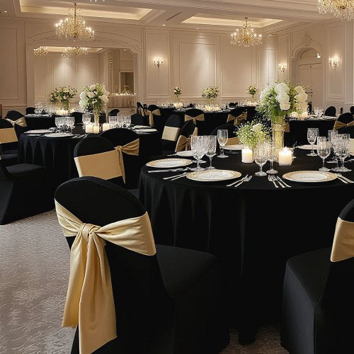 150 Pcs Black Chair Covers Polyester Spandex Cover Stretch Slipcovers For 46 2