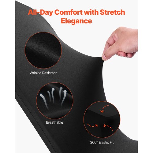 150 Pcs Black Chair Covers Polyester Spandex Cover Stretch Slipcovers For