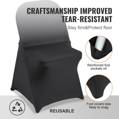 Stretch Spandex Folding Chair Covers Universal Fitted Chair Cover