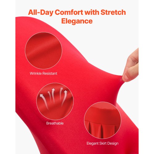 30 Pcs Red Chair Covers Polyester Spandex Chair Cover Stretch Slipcovers