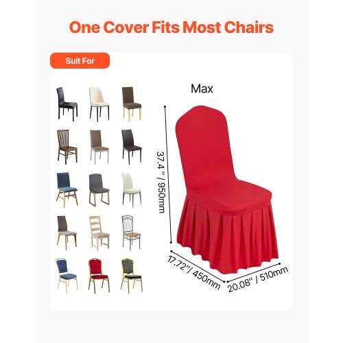 30 Pcs Red Chair Covers Polyester Spandex Chair Cover Stretch Slipcovers