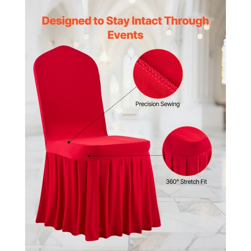 30 Pcs Red Chair Covers Polyester Spandex Chair Cover Stretch Slipcovers