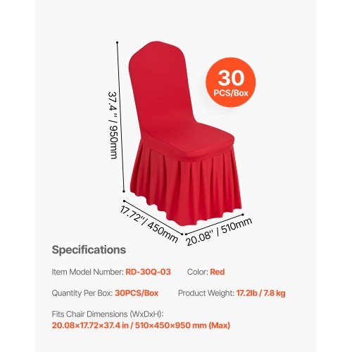 30 Pcs Red Chair Covers Polyester Spandex Chair Cover Stretch Slipcovers