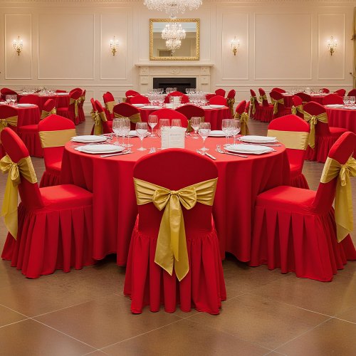 30 Pcs Red Chair Covers Polyester Spandex Chair Cover Stretch Slipcovers