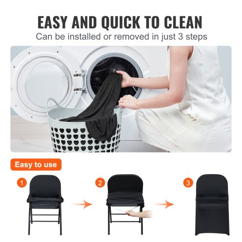 Stretch Spandex Folding Chair Covers Universal Fitted Chair Cover