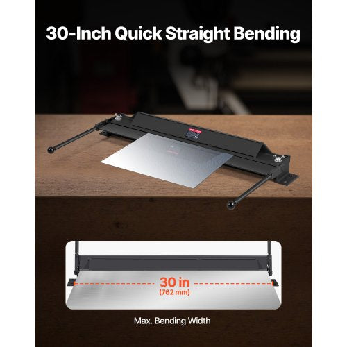 Box and Pan Brake 30 in Sheet Metal Bending Brake 18Gauge Capacity 0135