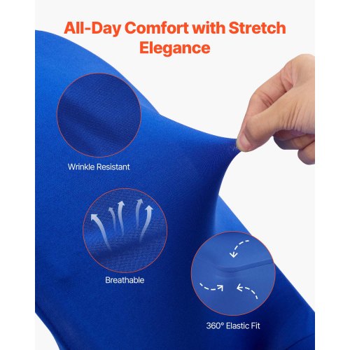 50 Pcs Blue Chair Covers Polyester Spandex Chair Cover Stretch Slipcovers