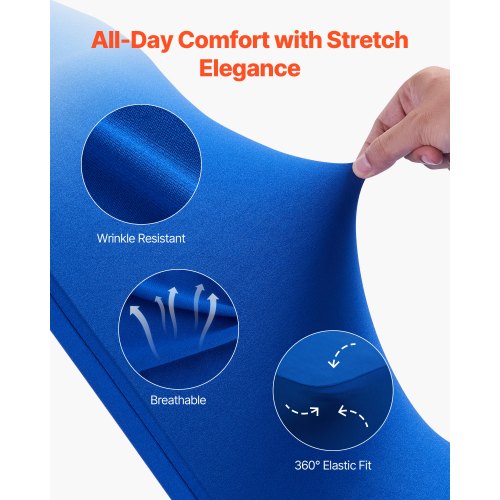 50 Pcs Royal Blue Chair Covers Polyester Spandex Chair Cover Stretch