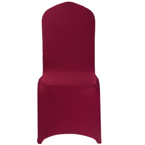 50 Pcs Burgundy Chair Covers Polyester Spandex Chair Cover Stretch