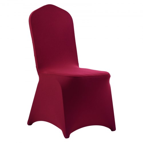 50 Pcs Burgundy Chair Covers Polyester Spandex Chair Cover Stretch