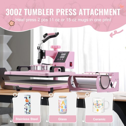 Heat Press Machine 12 x 15 inch 5 in 1 Heat Transfer Machine with 30 oz