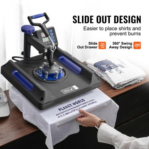 Heat Press Machine 15 x 15 inch 5 in 1 Heat Transfer Machine with 30 oz