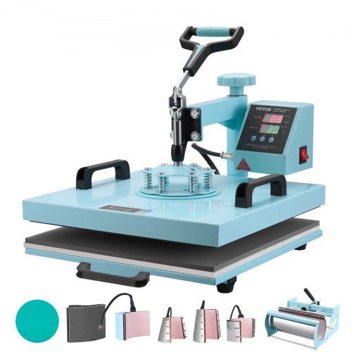 Heat Press Machine 15 x 15 inch 8 in 1 Heat Transfer Machine with 630 oz