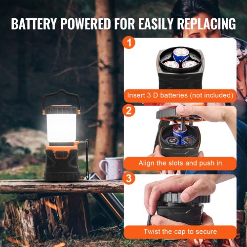 LED Camping Lantern Allinone 1000LM 360° Illumination 4 Lighting