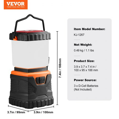 LED Camping Lantern Allinone 1000LM 360° Illumination 4 Lighting
