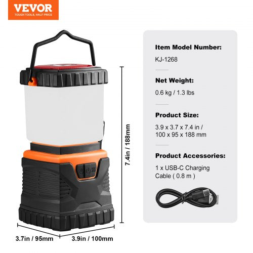 LED Camping Lantern Allinone 1000LM 360° Illumination 4 Lighting