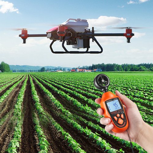 Handheld Anemometer 14113 Digital Wind Speed Meter Gauge with LED