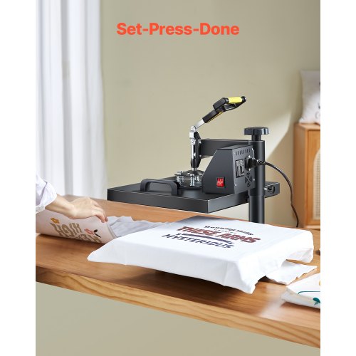 Heat Press Machine 15 x 15 inch 2 in 1 Heat Transfer Machine with Hat