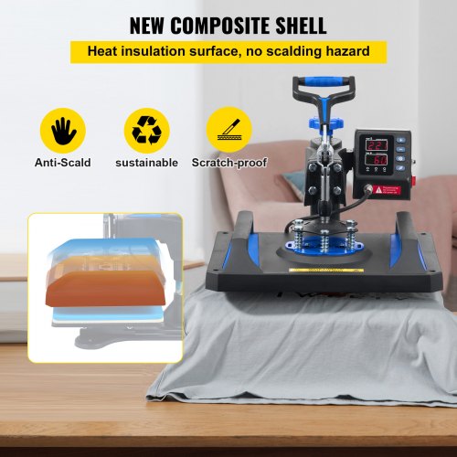 Heat Press Machine 12 x 15 Inches Fast Heating 360 Swing Away Digital