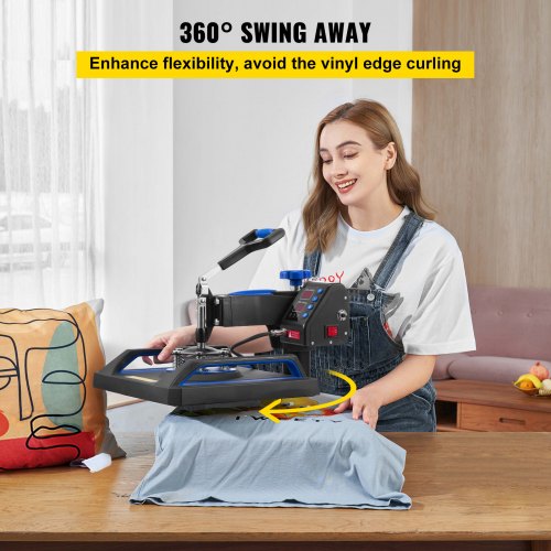 Heat Press Machine 12 x 15 Inches Fast Heating 360 Swing Away Digital