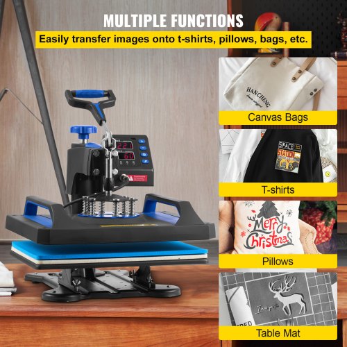 Heat Press Machine 12 x 15 Inches Fast Heating 360 Swing Away Digital