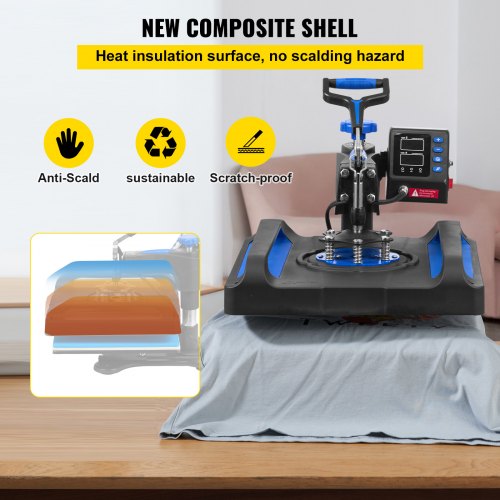 Heat Press Machine 15 x 15 Fast Heating 360 Swing Away Digital
