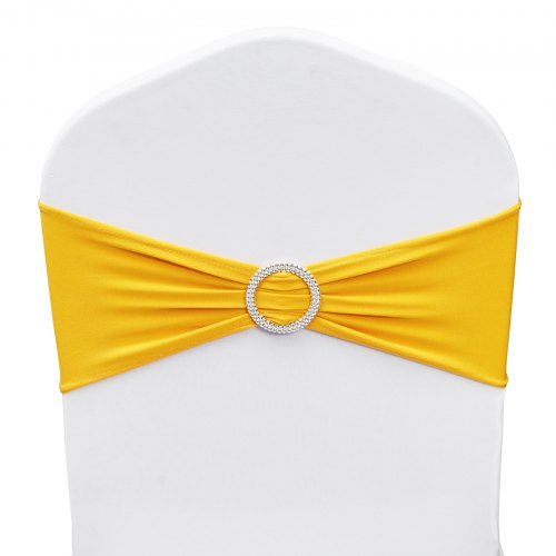 Stretch Spandex Chair Sashes Chair Slipcover and Stretch Chair Sash with Round