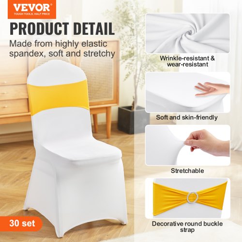 Stretch Spandex Folding Chair Covers Universal Fitted Chair Cover with Chair
