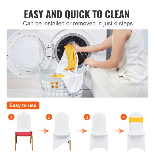 Stretch Spandex Folding Chair Covers Universal Fitted Chair Cover with Chair