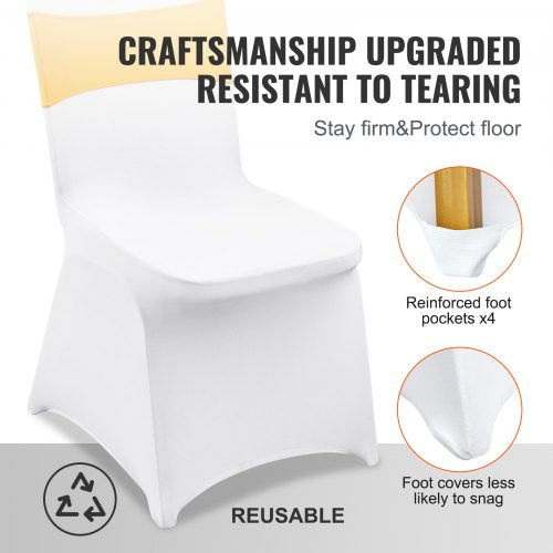 Stretch Spandex Folding Chair Covers Universal Fitted Chair Cover with Chair