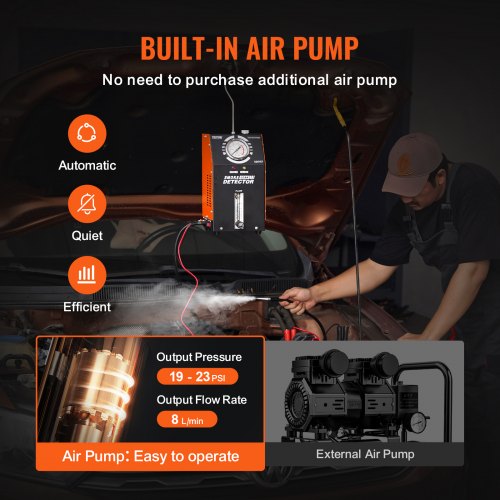 Automotive Smoke Machine Leak Detector EVAP Vacuum Fuel Leak Tester