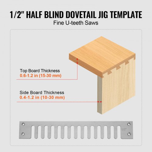 Dovetail Jig 12 in Width Dove Tailing Router Jigs with 4 Router Bits 3