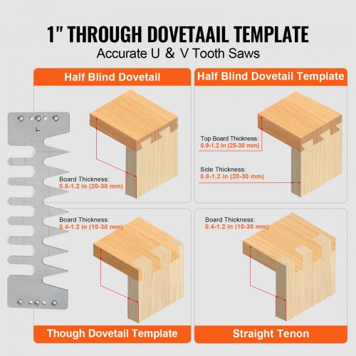 Dovetail Jig 12 in Width Dove Tailing Router Jigs with 4 Router Bits 3
