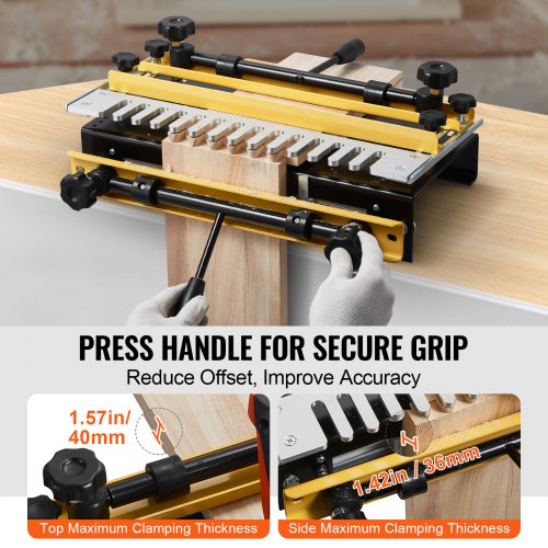 Dovetail Jig 12 in Width Dove Tailing Router Jigs with 4 Router Bits 3