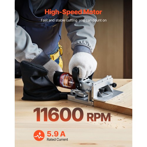 Biscuit Plate Joiner 59A Plate Joiner Tool Kit with 11600 RPM 760W