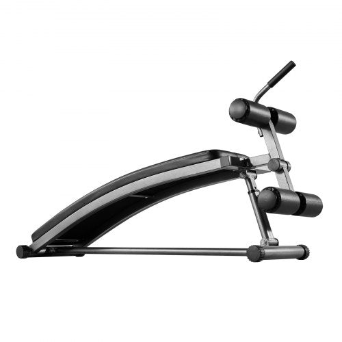 Sit Up Bench Curved Decline Ab Bench with Reverse Crunch Handle with 6