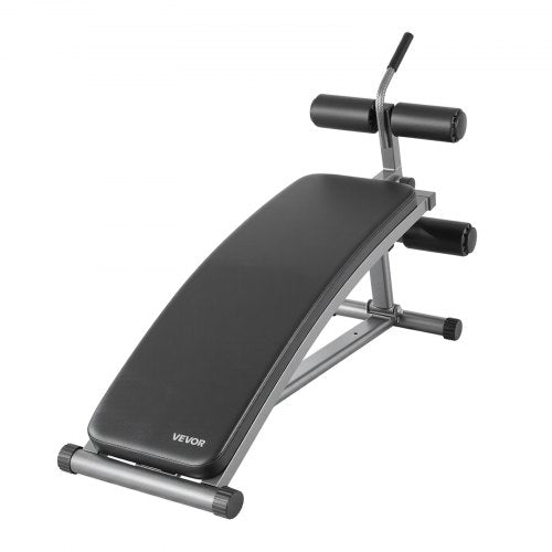 Sit Up Bench Curved Decline Ab Bench with Reverse Crunch Handle with 6