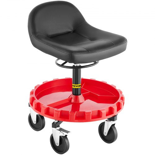 Shop Stool 300 LBS Rolling Garage Stool 22” to 26” Adjustable Height