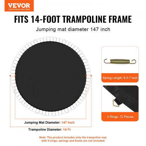 Replacement Trampoline Mat Jumping Mat Fits 14ft Frame Universal Jumping