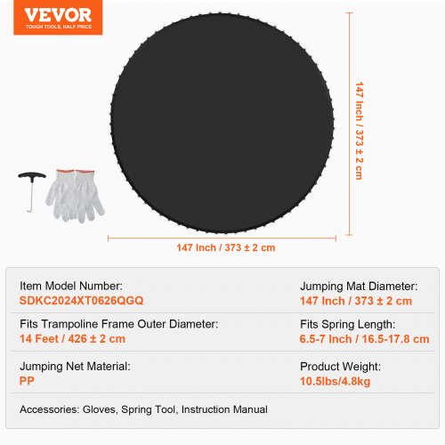 Replacement Trampoline Mat Jumping Mat Fits 14ft Frame Universal Jumping