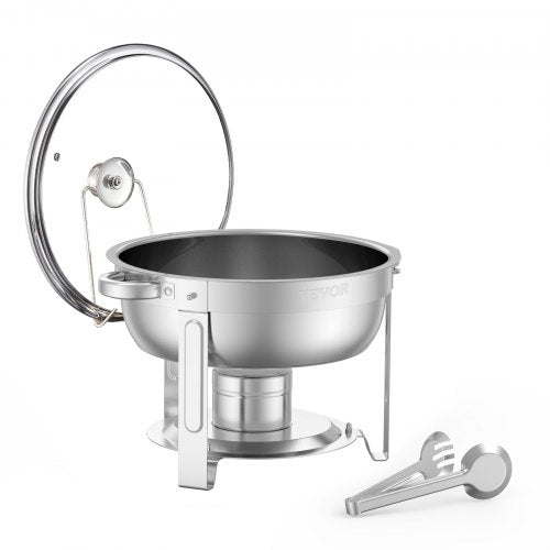 Chafing Dish Buffet Set 5 Qt 2 Pack Stainless Steel Chafer with 2 Full